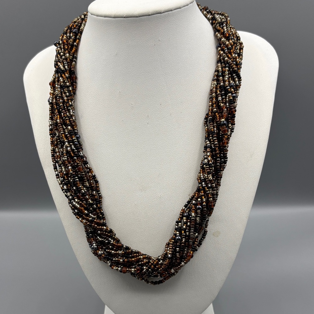 Joan Rivers Classic Collection Glass Seed Bead Torsade Necklace JP294